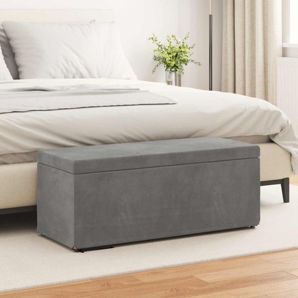 Стук Тъмен сив 101 x 41 x 40 см Кадифе и инженерна дървесина