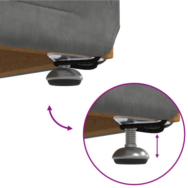 Стук Тъмен сив 101 x 41 x 40 см Кадифе и инженерна дървесина