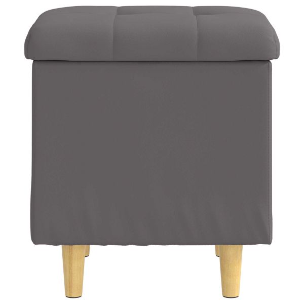 Табуретка с място за съхранение Сив 40 x 40 x 45 cm Изкуствена