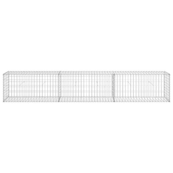 Габионна стена с капаци, поцинкована стомана, 300x50x50 см