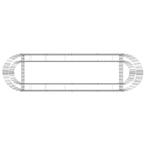 Габион повдигната леха, поцинковано желязо, 190x50x50 cм