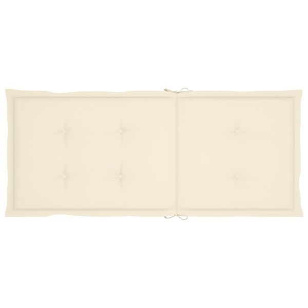 Сгъваеми градински столове с възглавници, 8 бр, акация масив