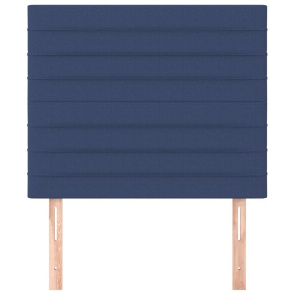 Табла за легло, синя, 90x5x118/128 см, плат