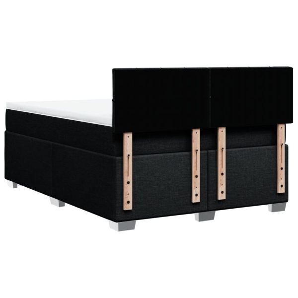 Боксспринг легло с матрак, черно, 140x190 см плат