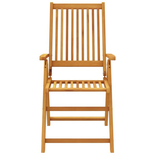 Градински трапезен комплект от 3 части, 85x85x74 см, акациево дърво масив