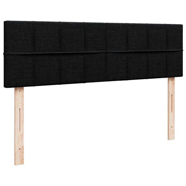 Османско легло с матрак Черно 140x190cm Тъкан