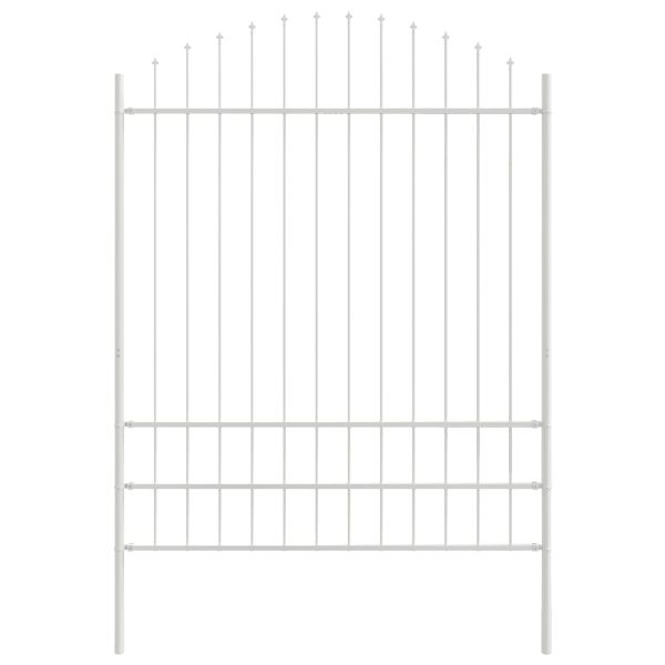 Градска ограда 5 pcs Бяло 170 x 225 см