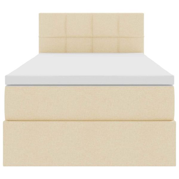 Легло с място за съхранение и матрак Кремав 90 x 200 cm