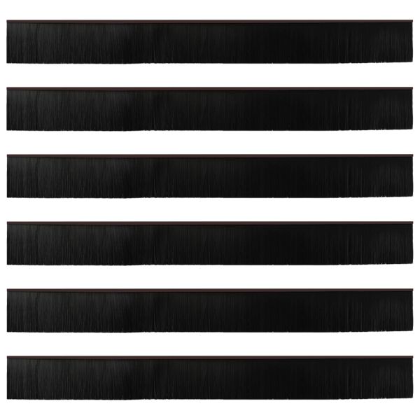 Самозалепващи се четки за уплътняване на врати 6 pcs Кафяво