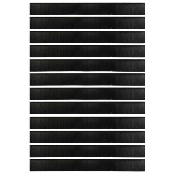 Самозалепващи се четки за уплътняване на врати 12 pcs Черно