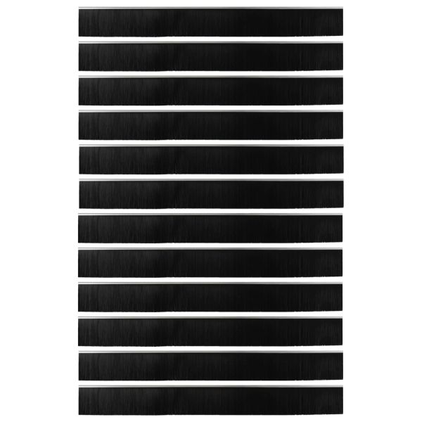 Самозалепващи се четки за уплътняване на врати 12 pcs Сребрист