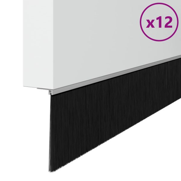 Самозалепващи се четки за уплътняване на врати 12 pcs Сребрист