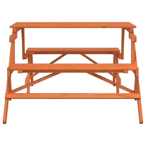 Пикник маса с пейки чамова дървесина масив 2 в 1 конвертируема