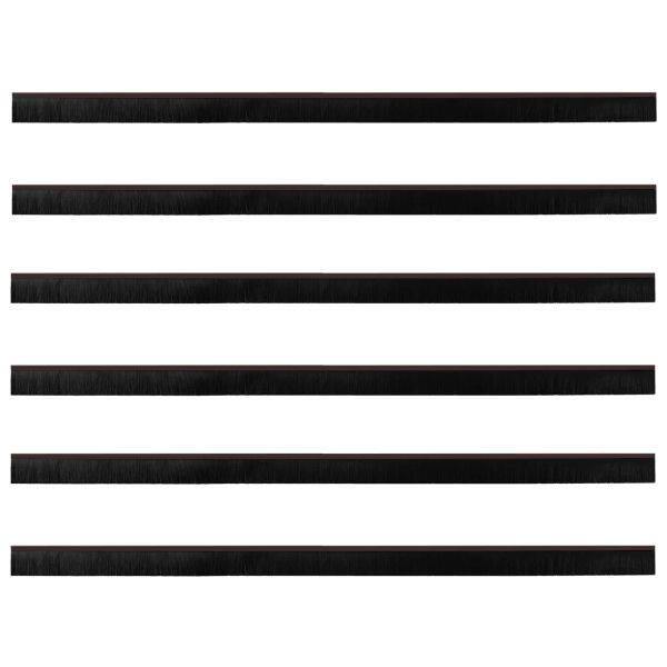 Самозалепващи се четки за уплътняване на врати 6 pcs Кафяво