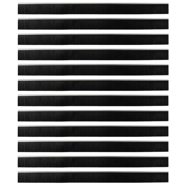 Самозалепващи се четки за уплътняване на врати 12 pcs Сребрист