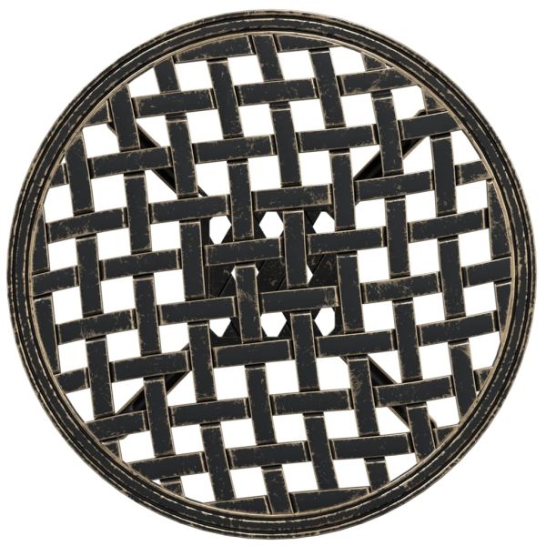 Градинска маса, бронз, Ø48x53 см, лят алуминий