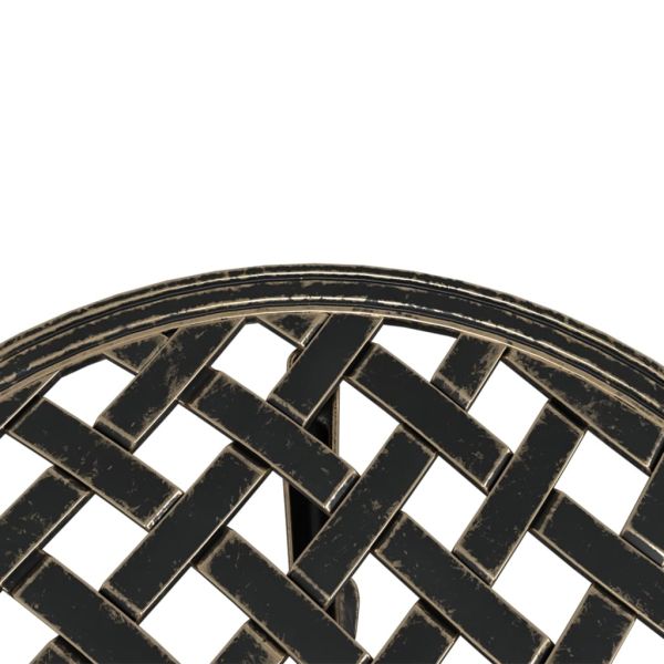 Градинска маса, бронз, Ø48x53 см, лят алуминий