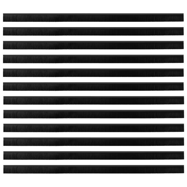 Самозалепващи се четки за уплътняване на врати 12 pcs Черно