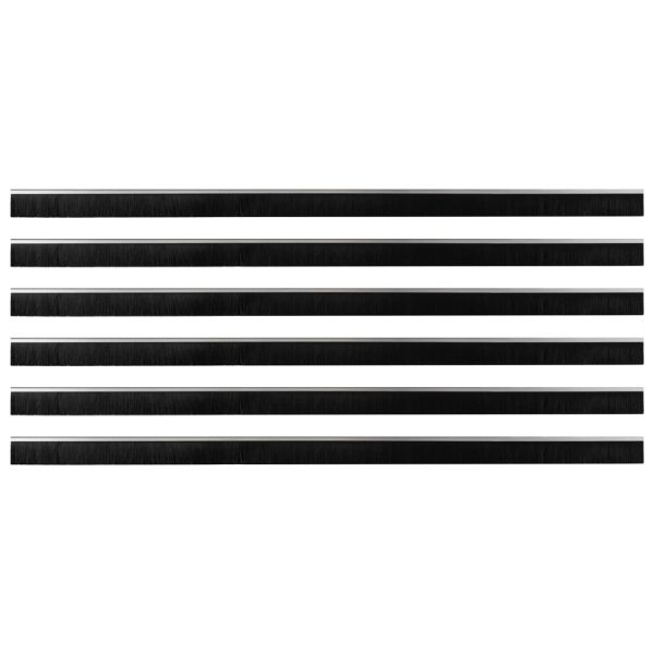 Самозалепващи се четки за уплътняване на врати 6 pcs Сребрист