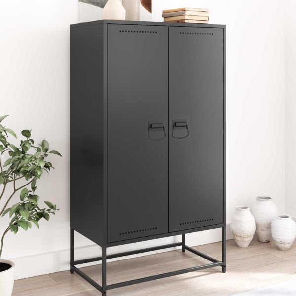 Дръжки за шкафове Черно 85 x 45 мм Метал