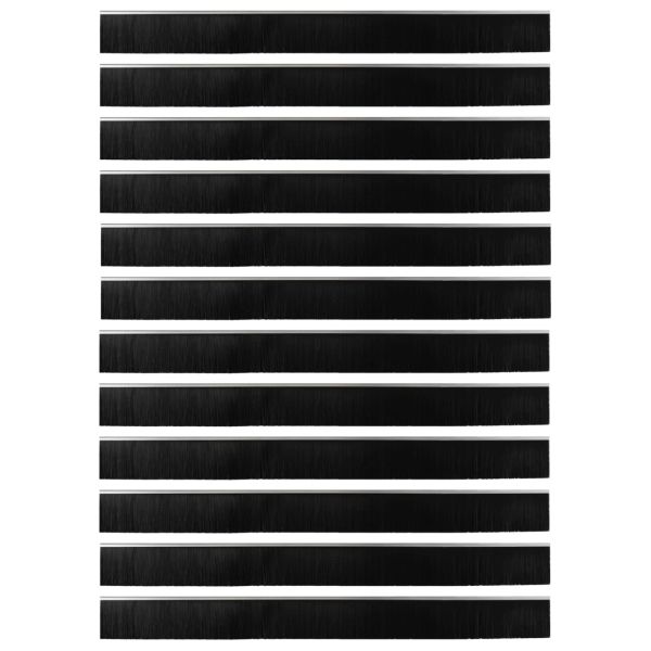 Самозалепващи се четки за уплътняване на врати 12 pcs Сребрист