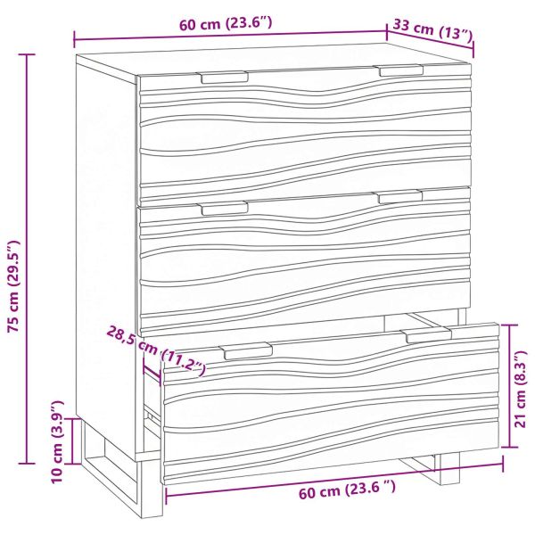Служебен шкаф с чекмедже Кафяво 60 x 33.5 x 75 см