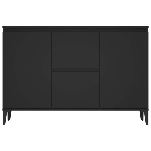 Сайдборд, черен, 102x35x70 см, инженерно дърво