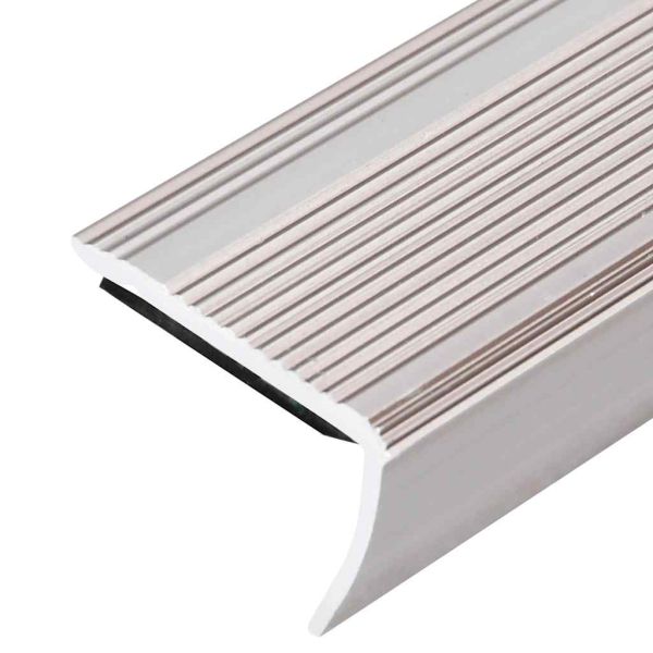 Ръбове за стъпала Г-образни 15 бр алуминий 100 см шампанско