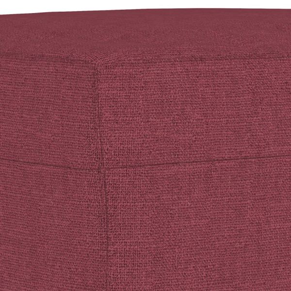 Комплект дивани от 4 части с възглавници, виненочервен, плат