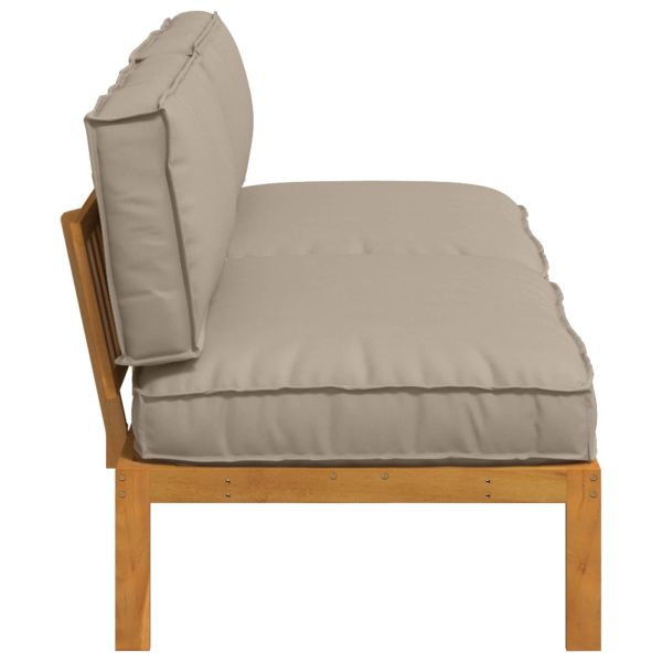 Комплект дивани Таупе 240 x 92 x 69 см Солидно акациево дърво