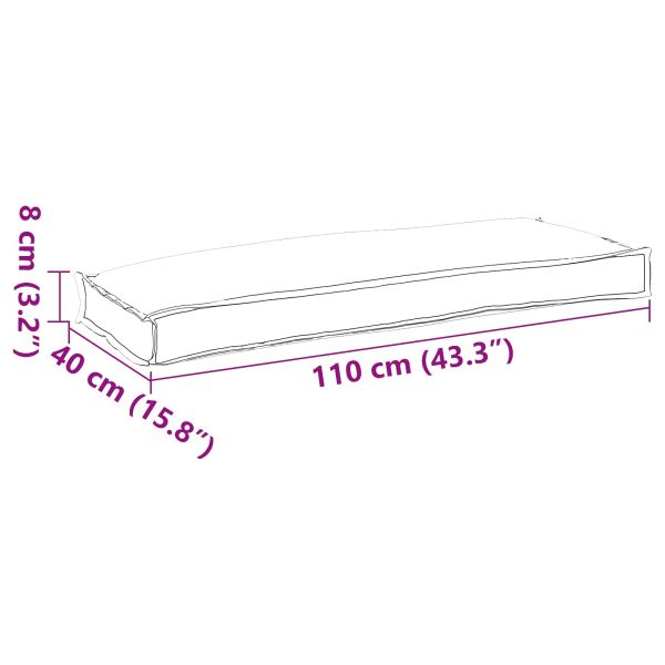Възглавница Черно 110 x 40 x 8 см Оксфордска тъкан