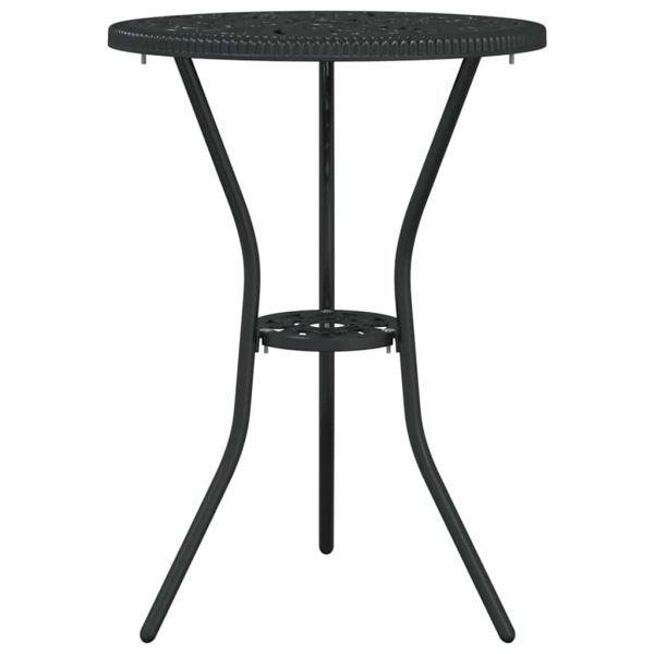 Градински бистро комплект 3 pcs Черно Алуминий