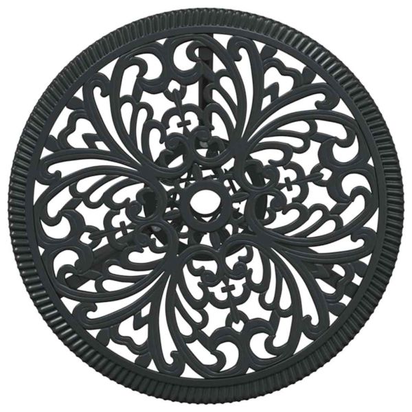 Градински бистро комплект 3 pcs Черно Алуминий