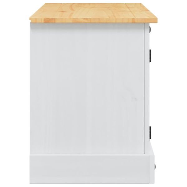 ТВ шкаф Corona Бяло 100 x 40 x 52 см Солидно борово дърво