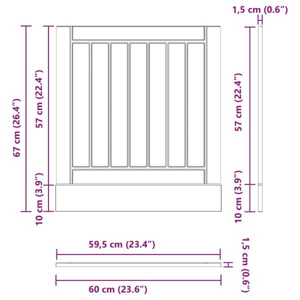 Кухненски шкаф Черния дъб 60 x 1,5 x 67 см Инженерно дърво