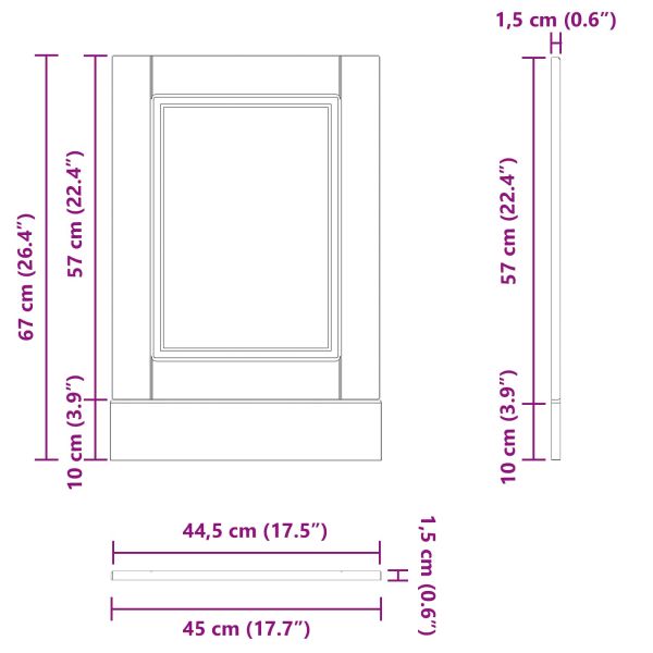Кухненски шкаф Черния дъб 45 x 1,5 x 67 см Инженерно дърво
