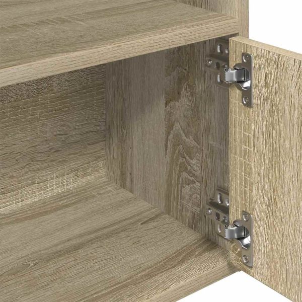 Библиотека, сонома дъб, 31x24x127 см, инженерно дърво