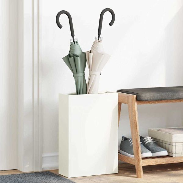 Стойка за чадър Бяло 28 x 12 x 41 см Стомана