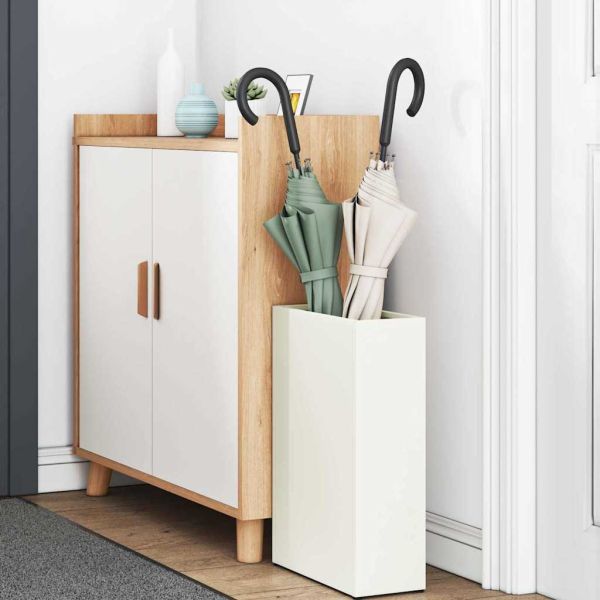 Стойка за чадър Бяло 28 x 12 x 41 см Стомана