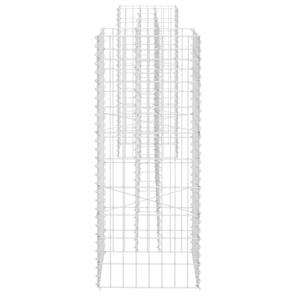 Габион плантер Н-образен, стоманена тел, 260x40x100 cм