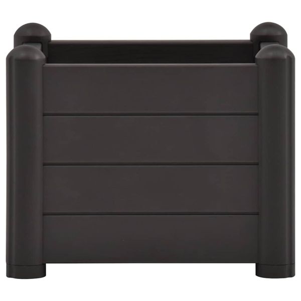 Градинска висока леха, PP, антрацит, 43x43x35 см