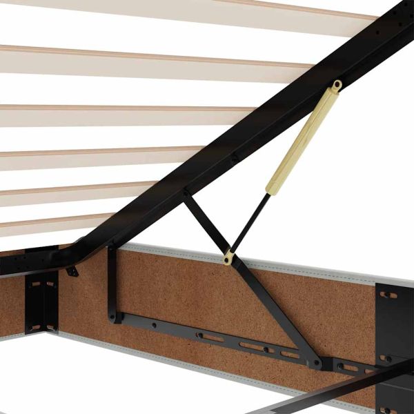 Османско легло с матрак Светло сиво 180x200 cm Кадифе