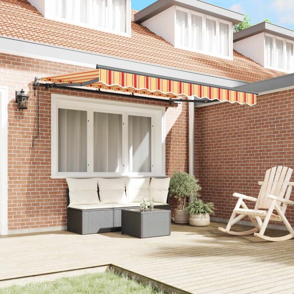 Сгъваем навес Жълто 350 x 200 cm текстил