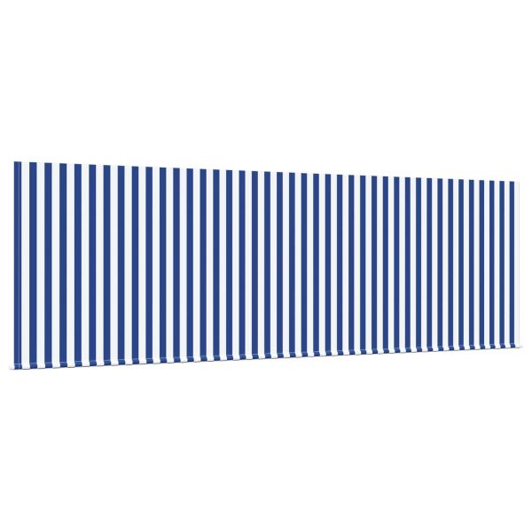 Сгъваем навес Синьо и бяло 400 x 200 cm Полиестер и алуминий