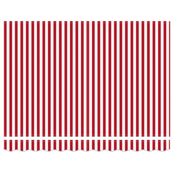 Сенник Червено и бяло 300 x 250 cm Полиестер и алуминий
