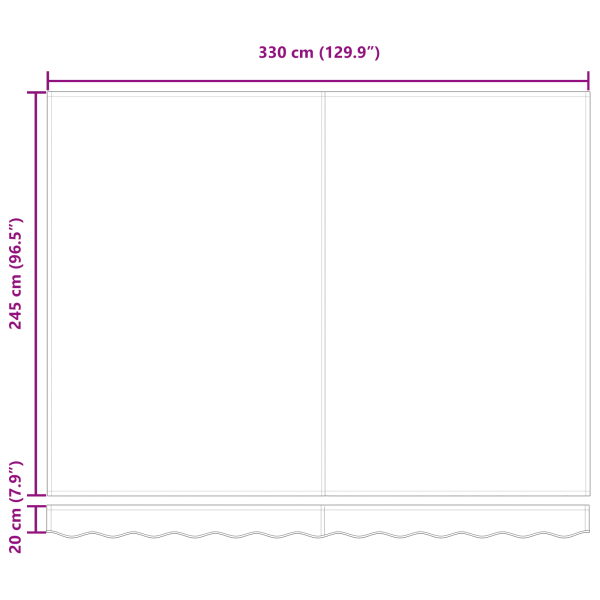 Сенник Черно 350 x 250 x 165 см Полиестер и алуминий