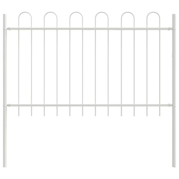 Градска ограда 7 pcs Бяло 11,9 x 0,8 м