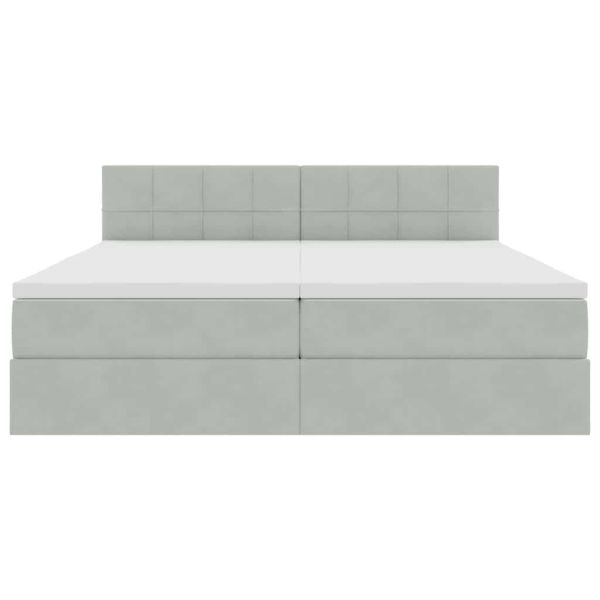Легло с място за съхранение с матрак Светлосиво 90 x 200 cm