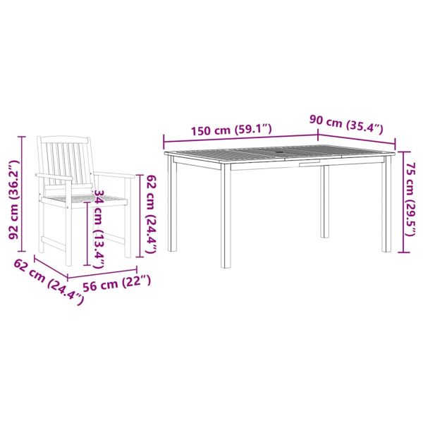 Комплект за хранене в градината 5 pcs Кафяво