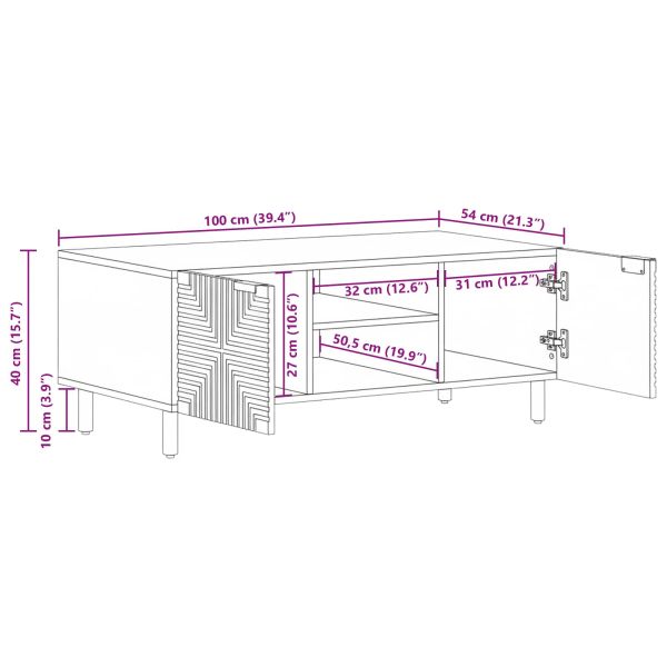 Масичка за кафе Кафяво Размер 100 x 54 x 40 см
